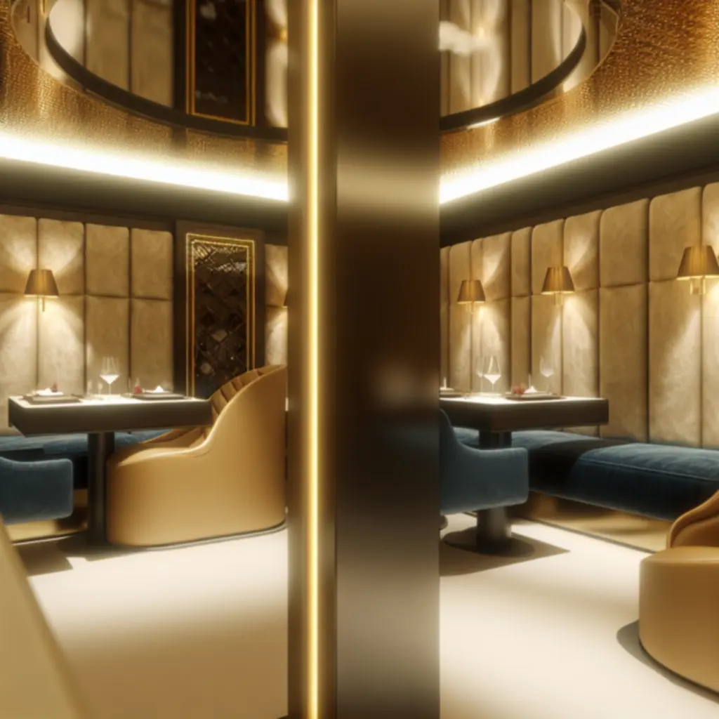 Gezellige zitniche in een sfeervol verlicht bar-restaurant